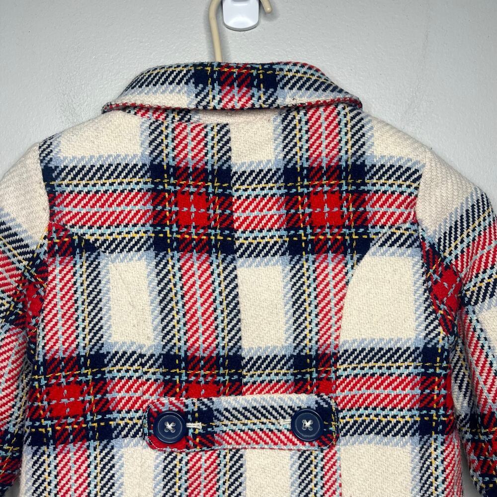Mini Boden Plaid Kids Coat - Girls 6-7 - Picture 8 of 14